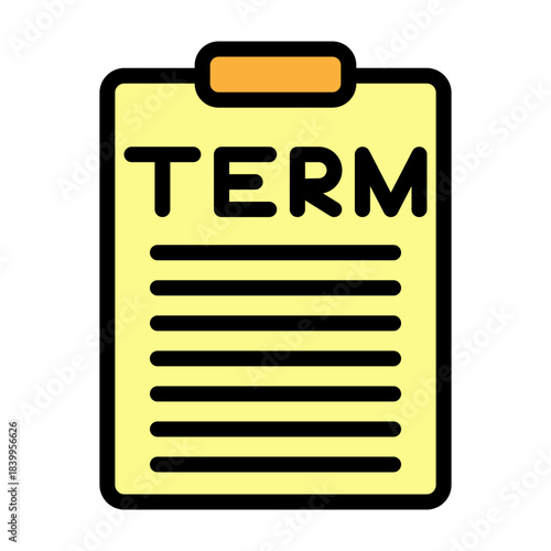 Terms Vector Filled Icon Design