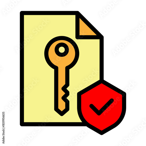 Permission Vector Filled Icon Design