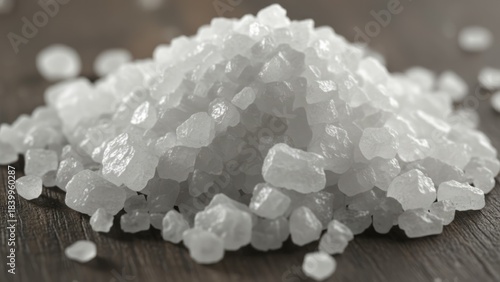 Fototapeta Naklejka Na Ścianę i Meble -  Close-Up of Sea Salt Crystals Sea Salt Salt Crystals Food Ingredient