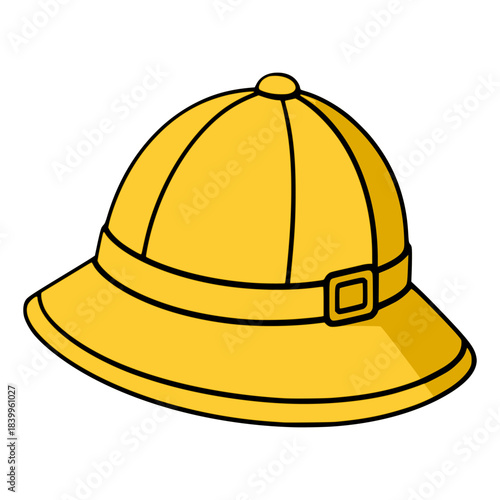 Japanese elementary school hat kid education flat color vector illustration template design