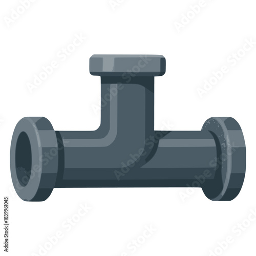 pipe connection drain plumbing service flat color vector illustration template design
