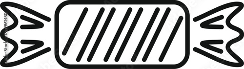 Candy icon with wrapper presenting a delicious sweet dessert