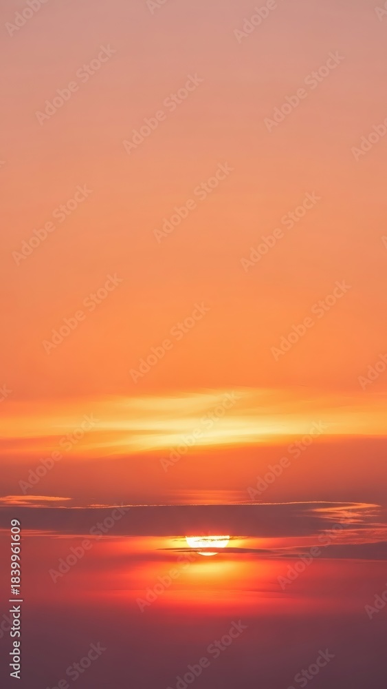 Fototapeta premium Vibrant Ocean Sunset Reflection with Golden Light 