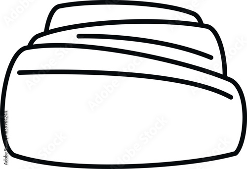 Turban featuring traditional headwrap style as an outline icon