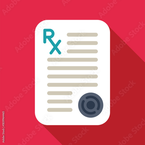 Prescription document featuring the rx symbol, representing healthcare and pharmaceutical services