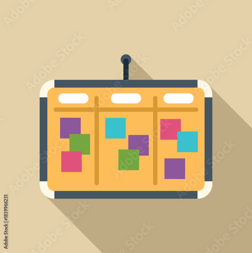 Kanban board displaying sticky notes for agile project management and task organization