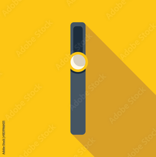 Vertical slider control interface with a flat design against a yellow background