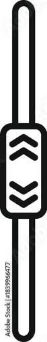 Vertical scroll bar icon with up and down arrows for adjusting content