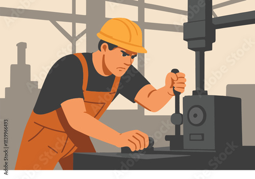 A man working in a factory.