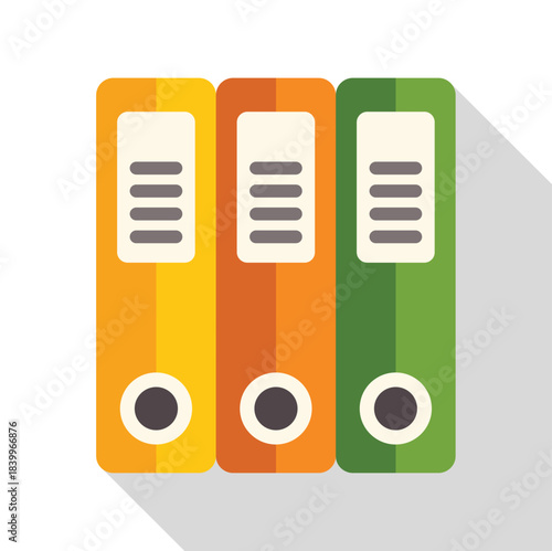 Office binders arranging files, symbolizing organization and paperwork