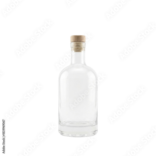 Wallpaper Mural Clear Glass Bottle With Cork Stopper Isolated On White Background Studio Shot Torontodigital.ca