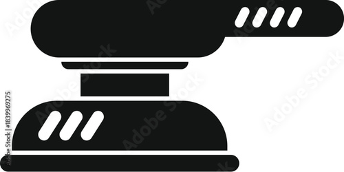 Orbital sander representing workshop equipment or construction industry tool