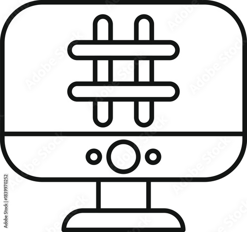 Tanning bed outline icon representing salon skincare and sunbed therapy