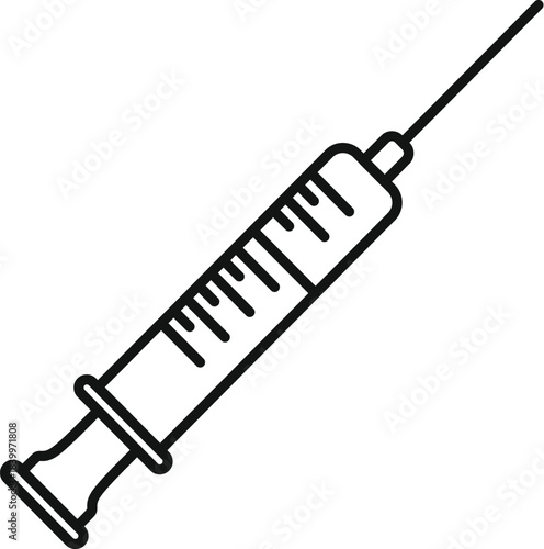 Syringe with needle preparing for medical injection or vaccination healthcare procedure