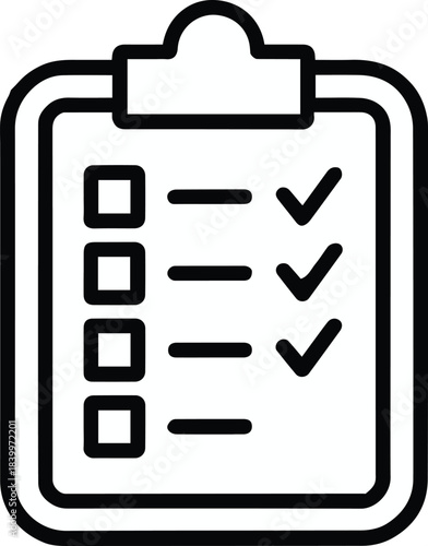 checklist vector clipboard icon for task management and planning