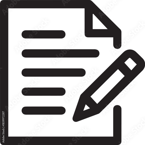 document edit icon pencil pen page note writing text