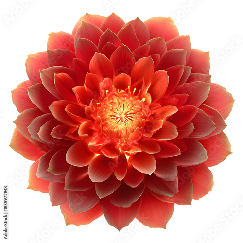 Vibrant Red Petals Blooming in Fantasy Setting