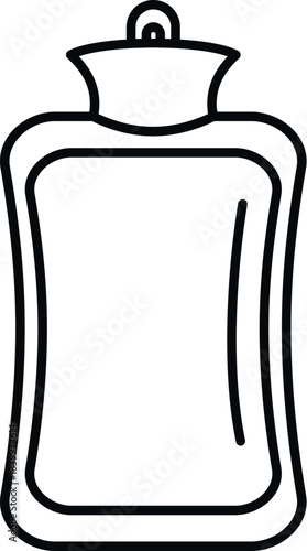 Hot water bottle icon representing comfort, warmth, and relief from aches