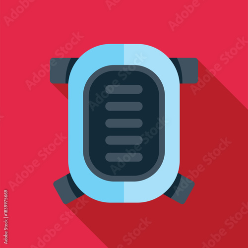 Knee pad providing protection for athletes and workers using a flat design