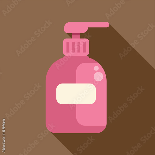 Pink liquid soap dispenser bottle with pump for hand washing and sanitation