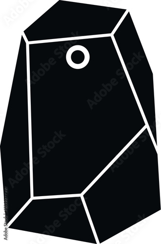 Stylized icon representing a modern gps tracker or bluetooth locator