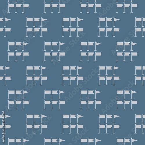 Set of simple flag seamless pattern isolated on color background