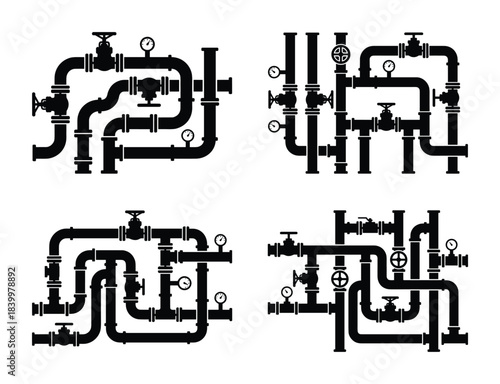 Industrial pipeline system; water pipe system; gas pipeline; oil pipeline infrastructure.