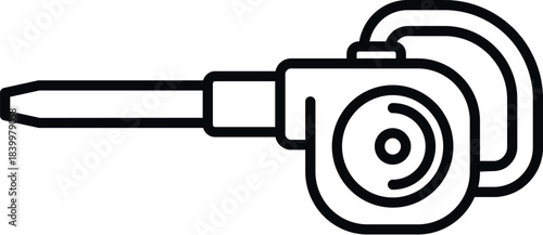 Leaf blower outline icon representing gardening and yard cleaning equipment