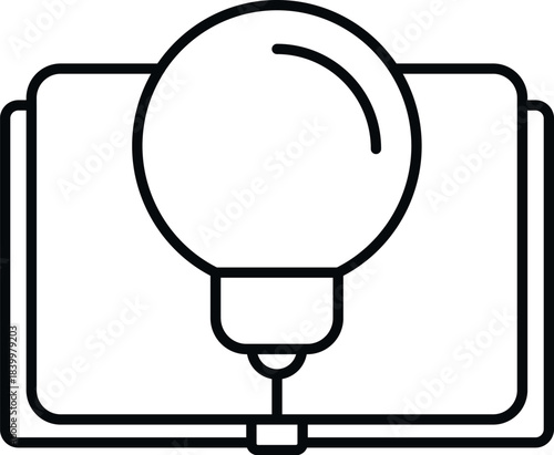 Book with a light bulb symbolizing learning and problem solving