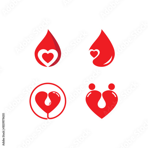 Blood donation logo icon