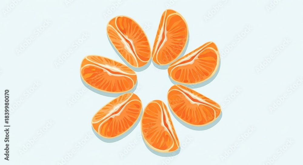 Fototapeta premium vector illustration of an orange