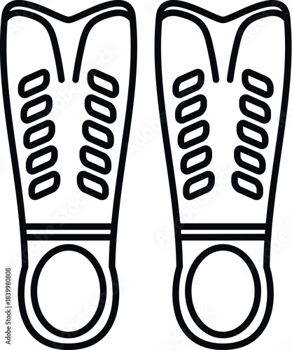 Pair of diving fins for underwater exploration and sports activities