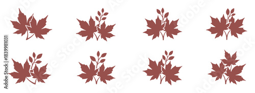 Lily of valley flower isolated spring floral plant blossom design element set