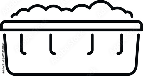 Cat litter box filled with litter, representing pet hygiene and sanitation