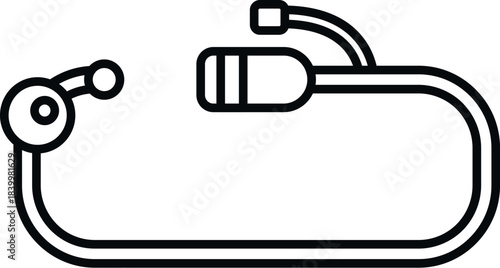 Stethoscope depicting healthcare, cardiology, and doctor medical examinations