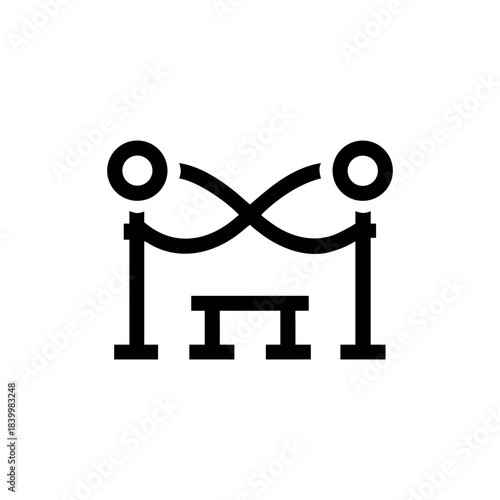 Bridge forming infinite loop connection symbol for unity and stability branding On white Background Vector illustration