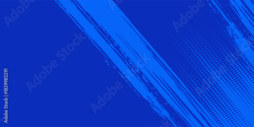 Design blue color pattern gradient grunge texture background. Dots pop art comics sport style picture