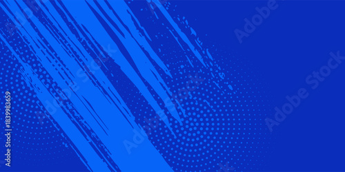 Top blue color pattern gradient grunge texture background. Dots pop art comics sport style image