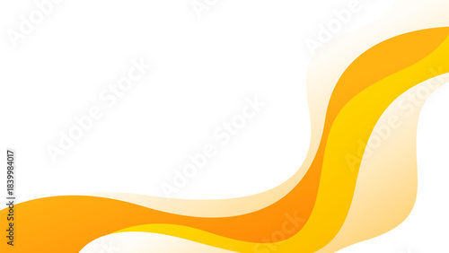 Abstract Orange-yellow and white background with wave shapes, fluid dynamic wallpaper, suitable for templates, sale banners, business ads, events, presentations, web, and pages