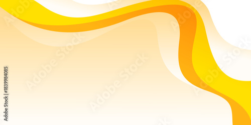 Abstract Orange-yellow and white background with wave shapes, fluid dynamic wallpaper, suitable for templates, sale banners, business ads, events, presentations, web, and pages
