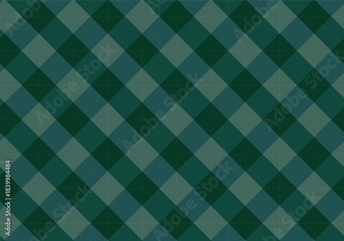 Dark Green Geometric Seamless Plaid Pattern