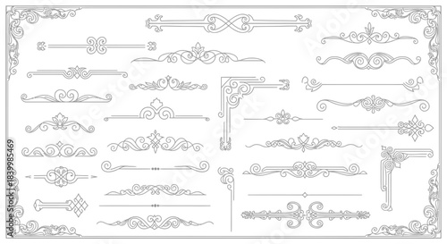 Elegant vintage decorative borders and dividers for sophisticated design projects, adding classic charm to any layout instantly.
