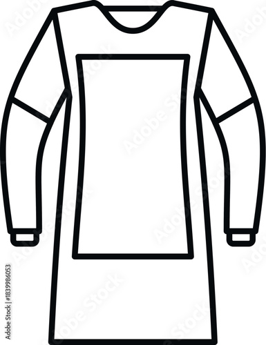 Surgical gown ensuring protection and hygiene in medical procedures