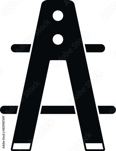 Step ladder icon representing climbing, progress, construction, and repair work