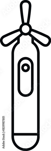 Handheld electric fan icon representing cooling and personal comfort