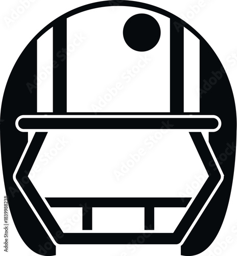 Football helmet depicting sport protection and head safety