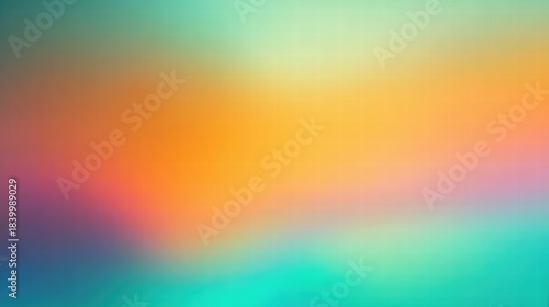 Vibrant orange teal white psychedelic grainy gradient color flow wave on black background, music cover dance party poster design