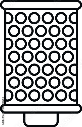 Air filter rendering essential automotive engine part on white background