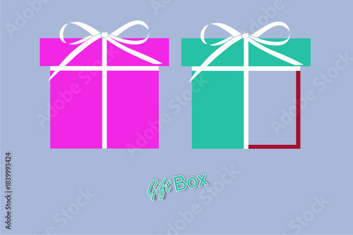 Gift box icon. Colorful gift boxes for the holidays. Abstract Gift Box Collection, Logo Set, Vector Design, Icon, Symbol