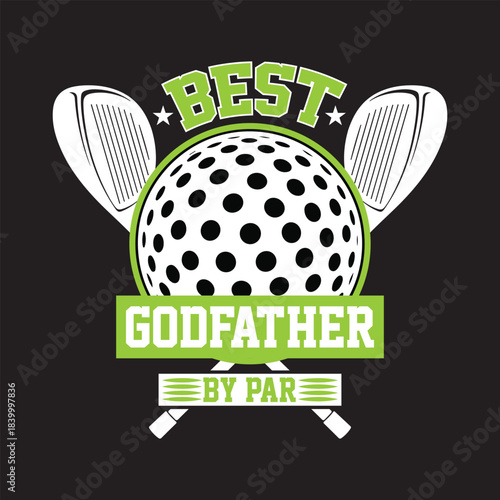 Godfather best by par golf t-shirt illustration